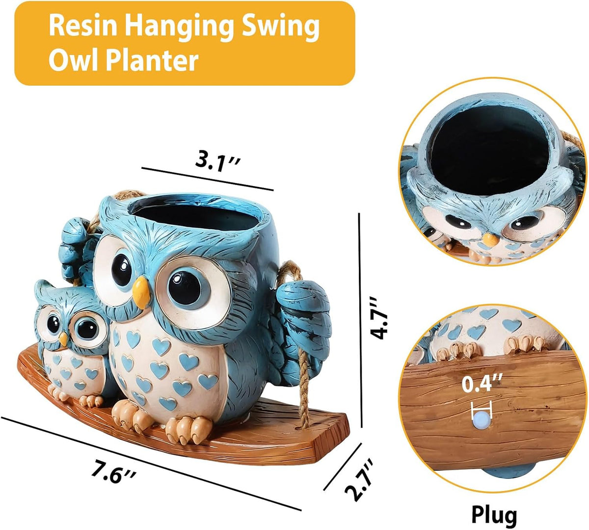Owl Hanging Planters
