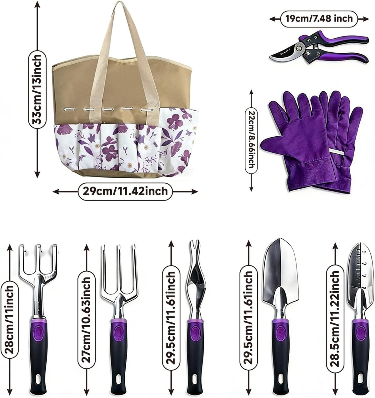Garden Tool Set, 8 Piece