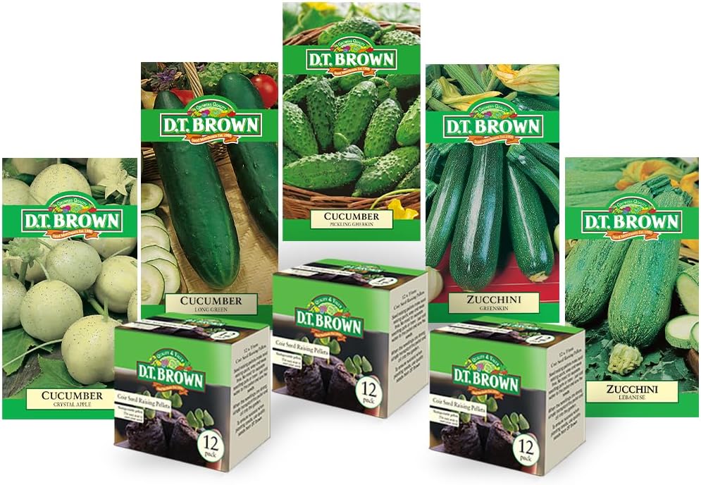 D.T. Brown Cucumber & Zucchini Seed Kit + Pellets