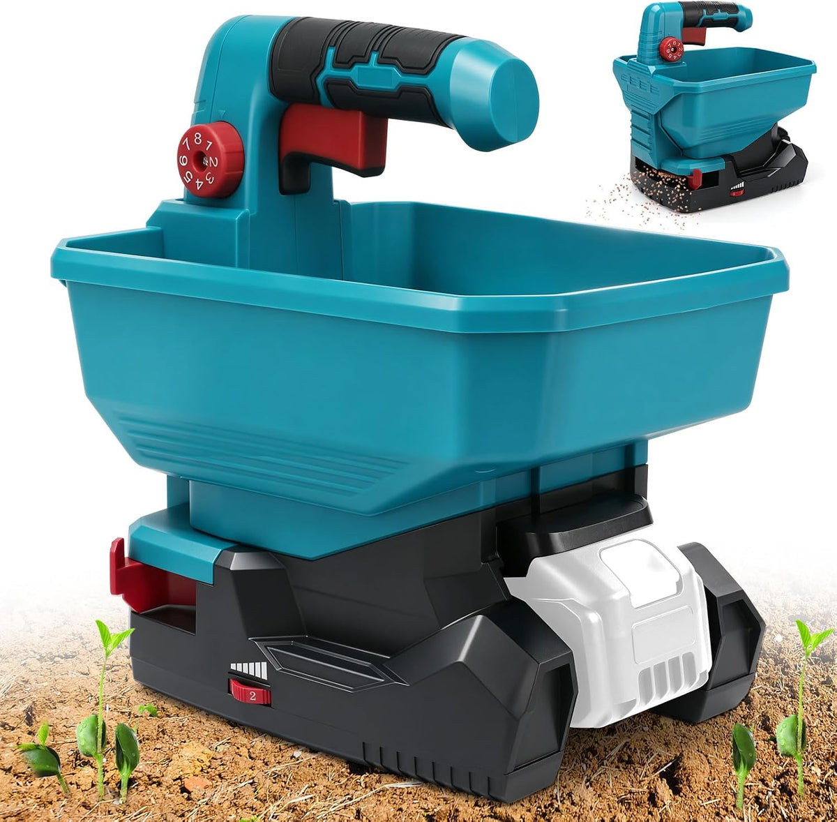 Roadtime Cordless Seed Spreader, 3.3 L, for Makita 18 V