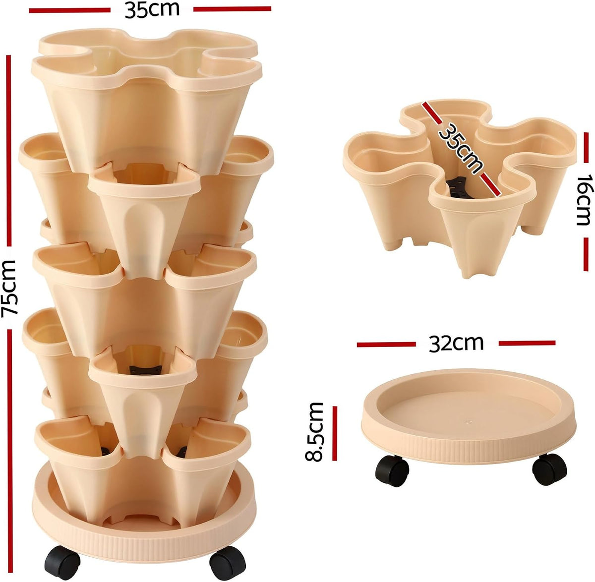 Green Fingers 5-Tier Vertical Planter