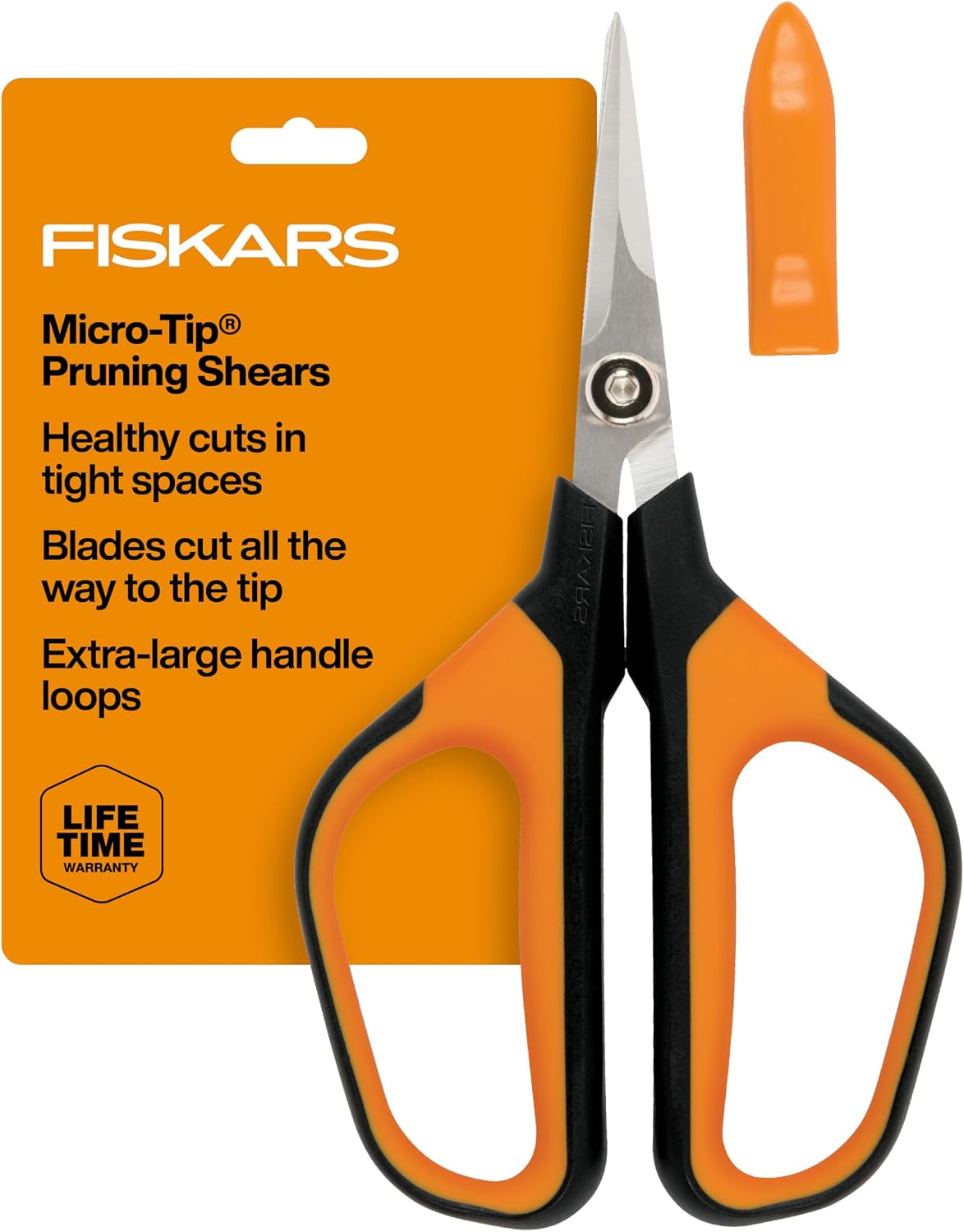 Fiskars Comfort Loop Micro-Tip Pruning Snips, 7 in