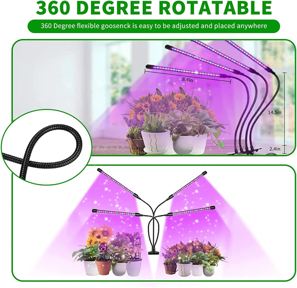 Dimmable LED Grow Light with Timer