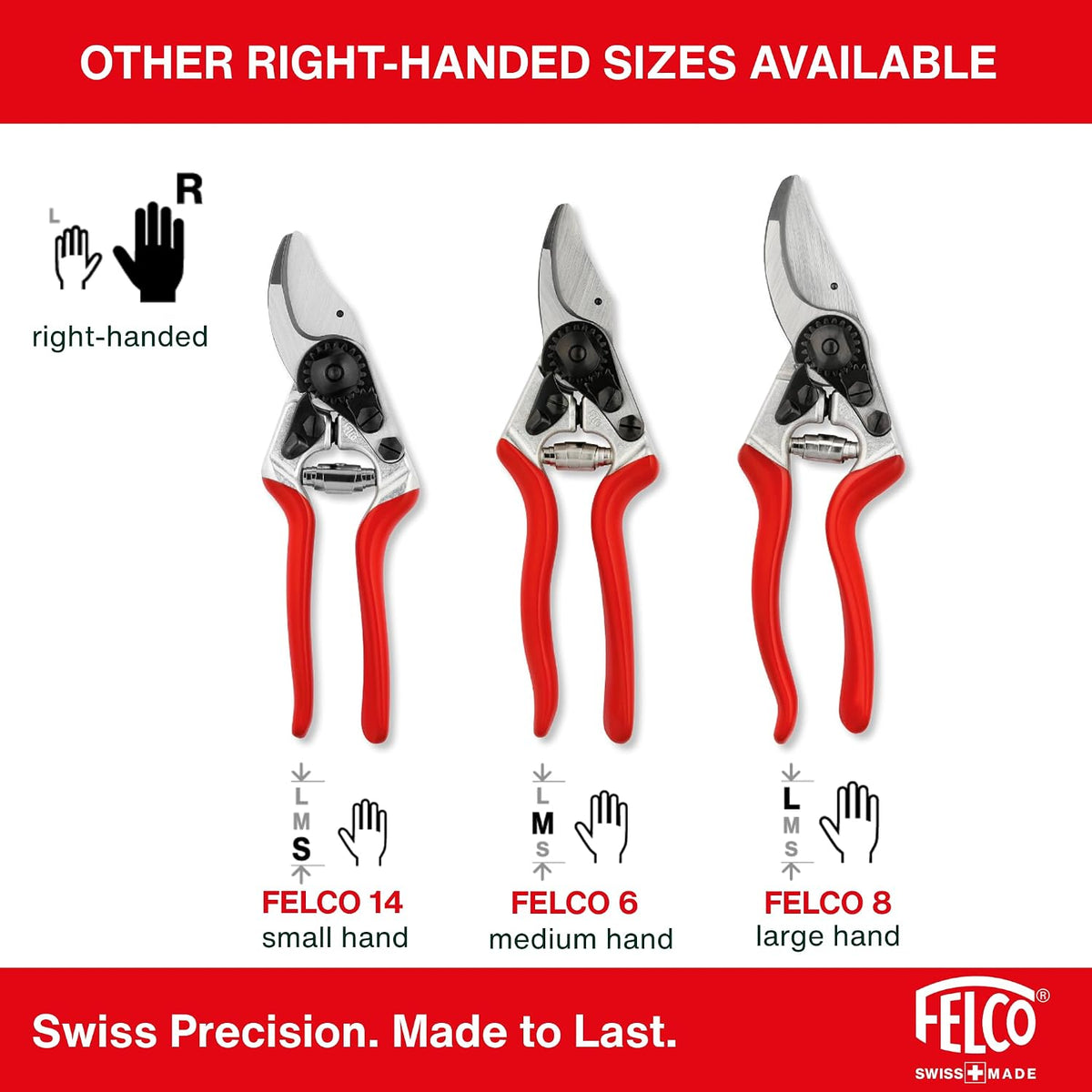 Felco F-2 Classic Hand Pruner, Red