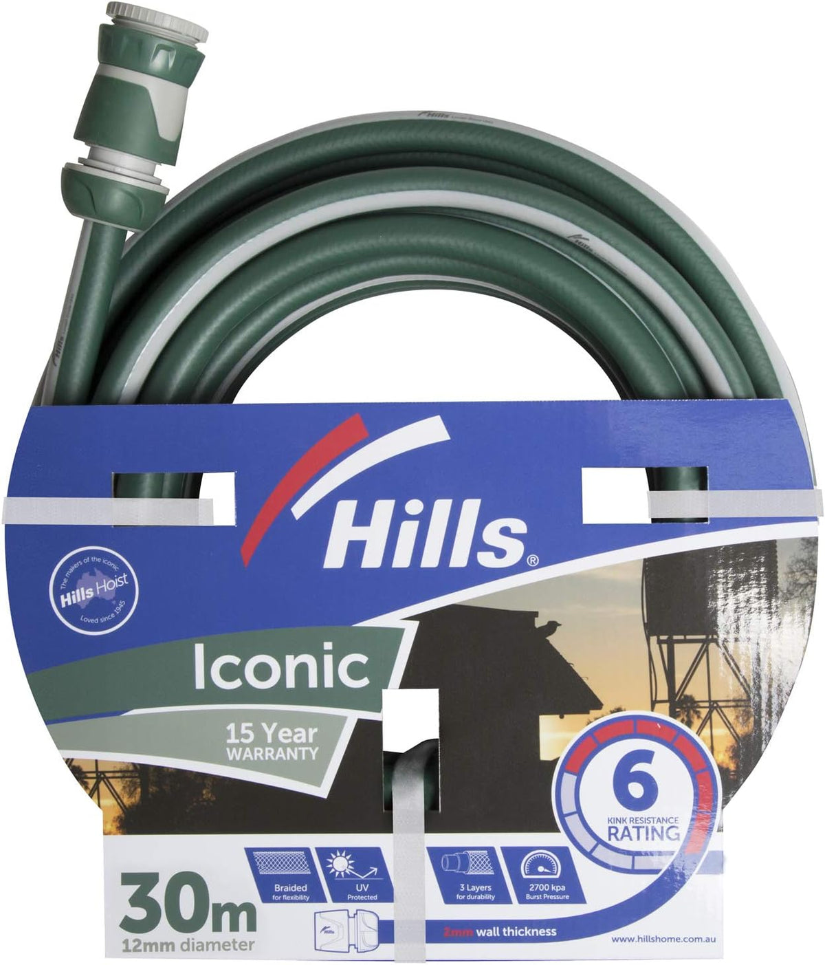 Hills Iconic Garden Hose, 12 mm x 30 m
