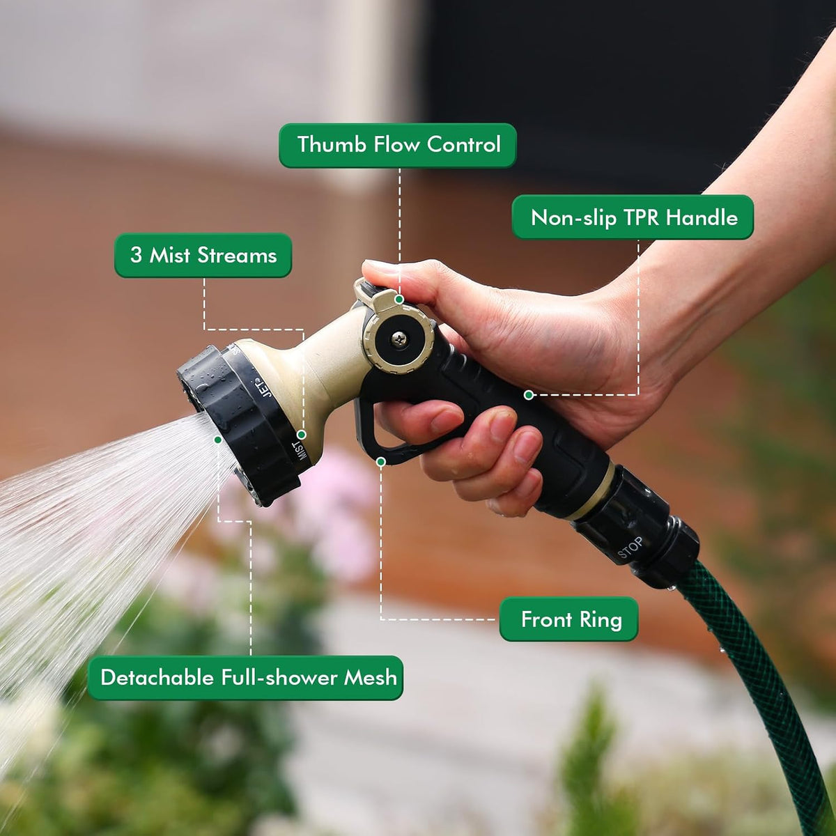 RESTMO Metal Garden Hose Spray Gun
