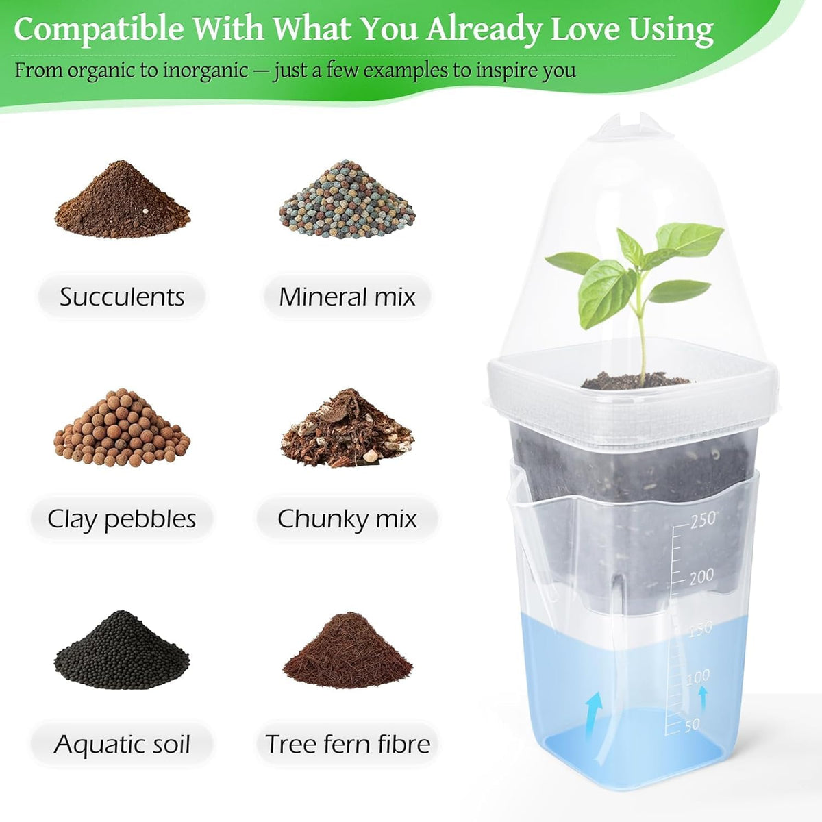 Self-Watering Propagation Pots, 12 Pack, 2.5 in