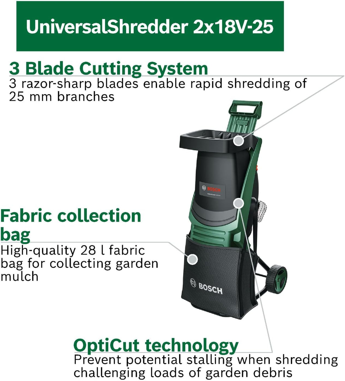 Bosch AXT Rapid 2200 Garden Shredder, 2200 W