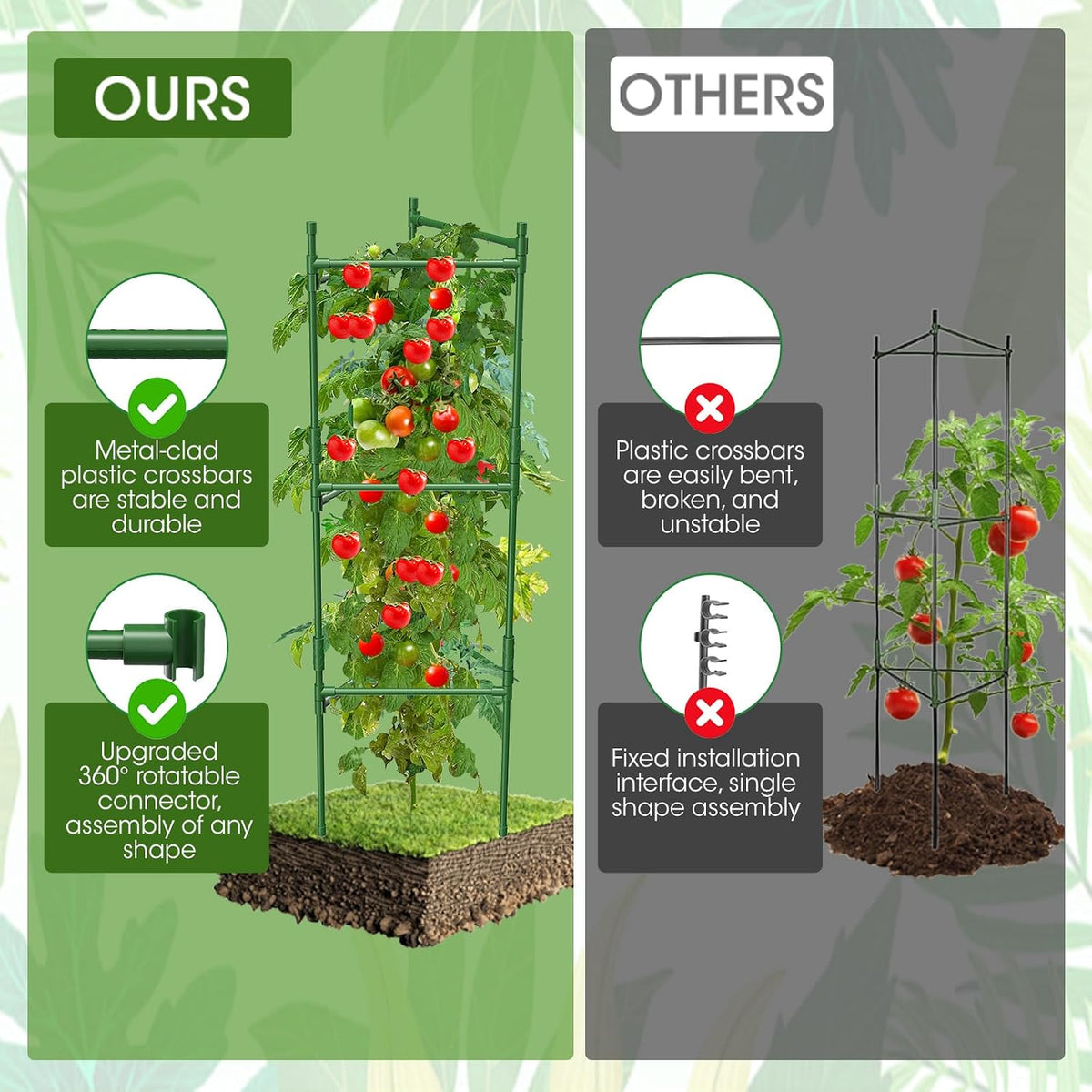 Tomato Cages, 3 Pack, 120 cm