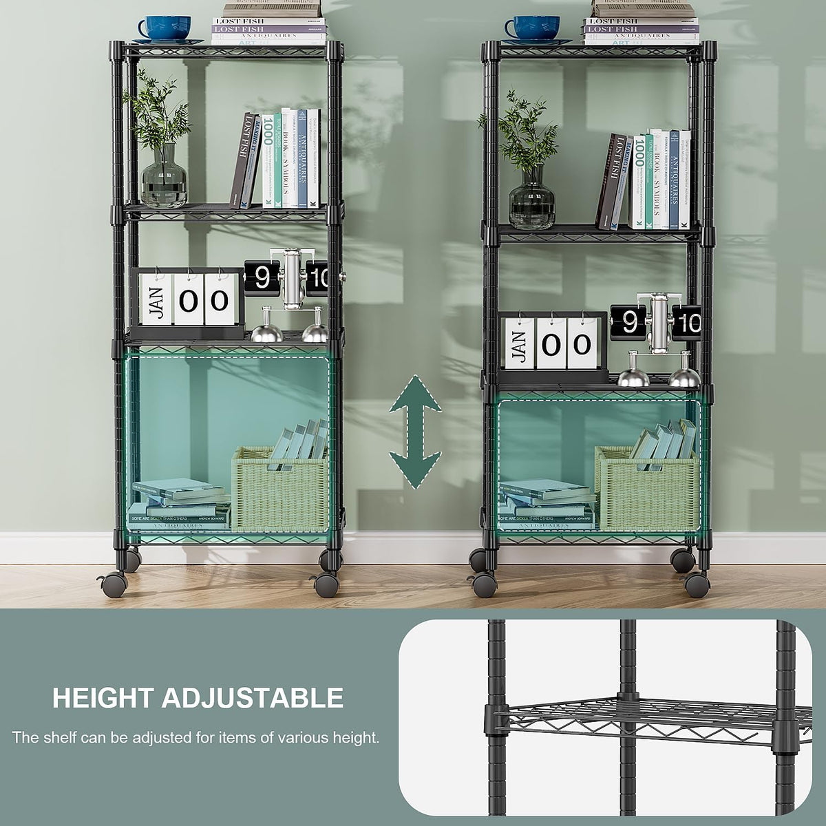 MZG Wire Storage Shelving Unit, 5 Tier