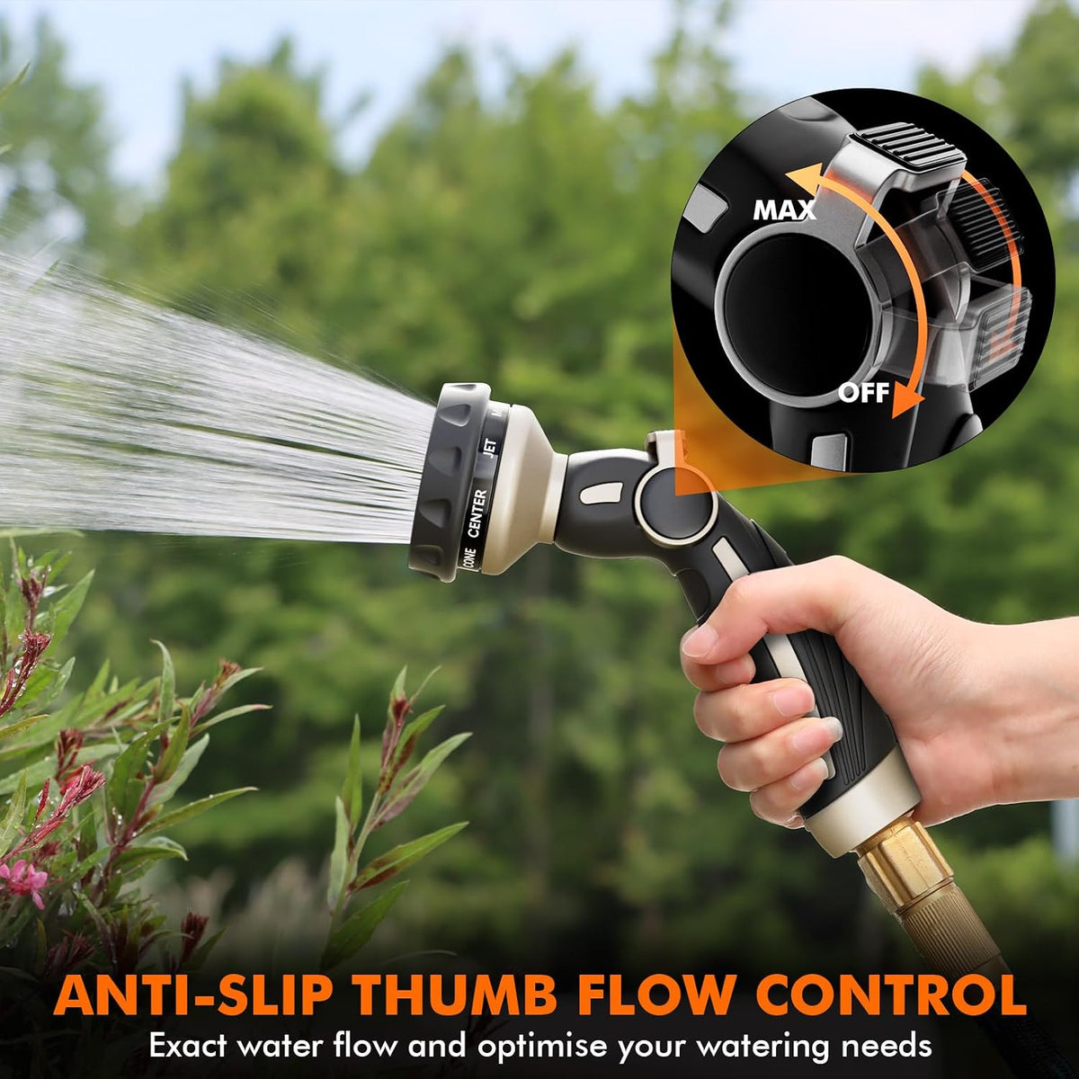 RESTMO Garden Hose Nozzle, 9 Patterns