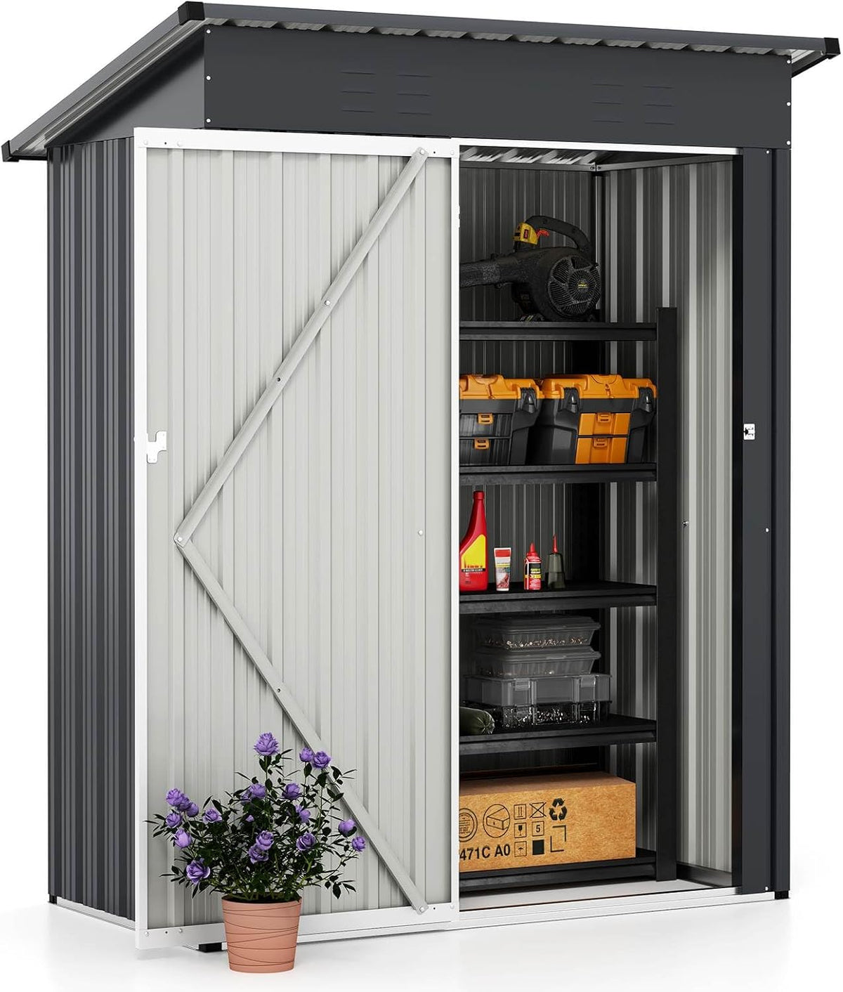 Costway Metal Garden Shed, 1.5 x 0.9 m