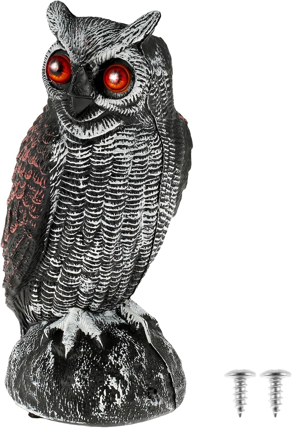 Solar Owl Bird Deterrent with Flashing Eyes