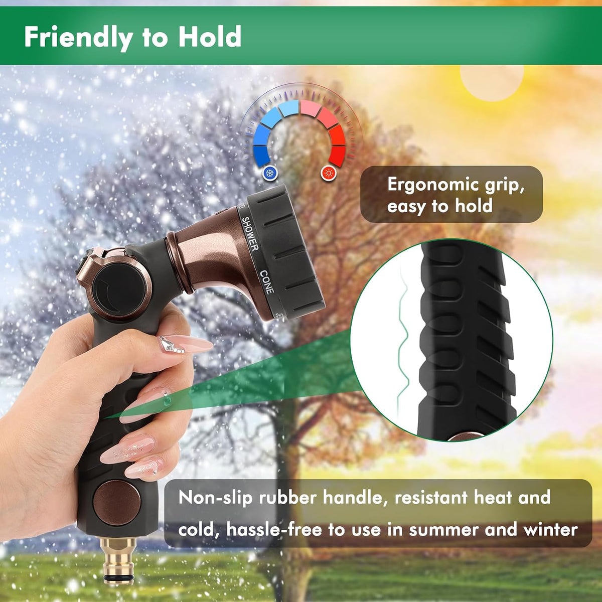 RESTMO Metal Garden Hose Spray Gun
