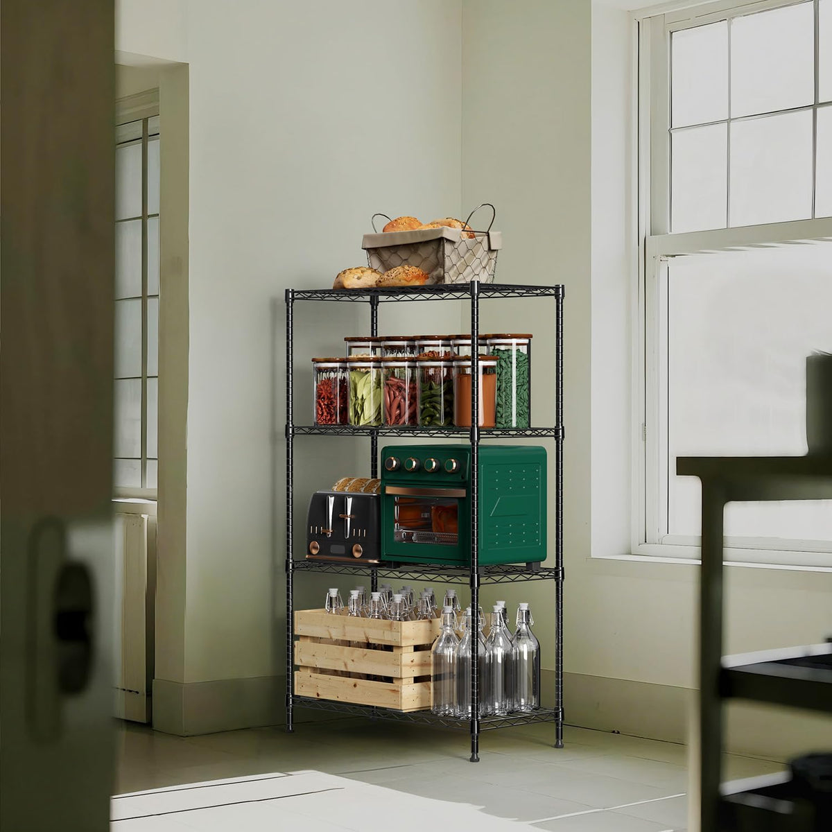 MZG Wire Storage Shelving Unit, 5 Tier