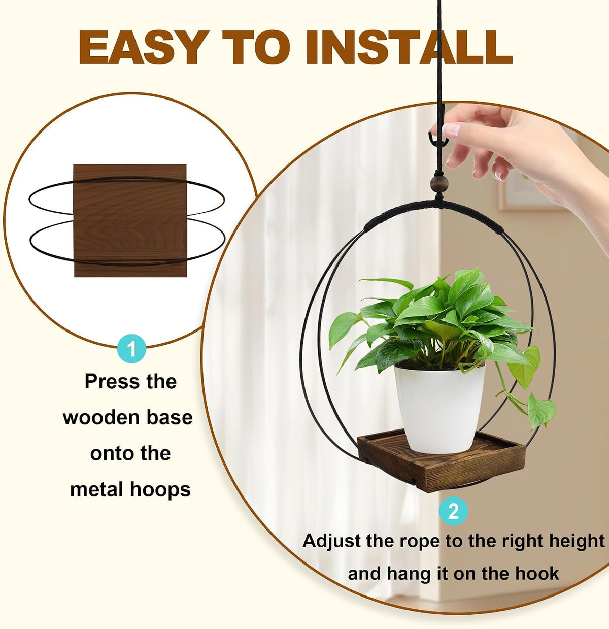 Hanging Plant Holders, 2 Pack