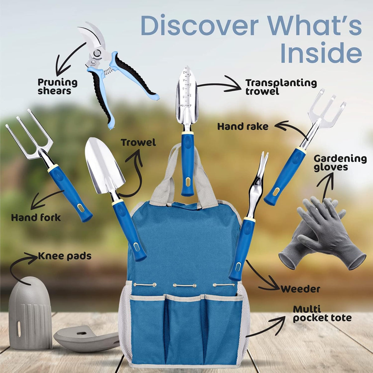 Botana Garden Tool Set, 9 Piece