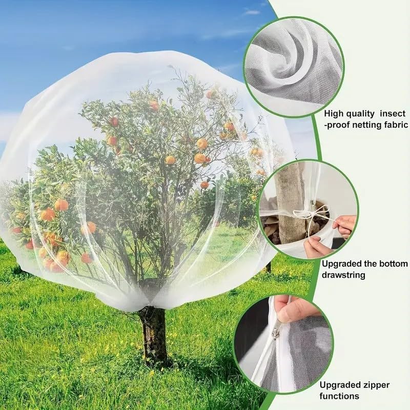 Large Bird Netting with Zippers, 2 Pack, 9.8 x 9.8 ft