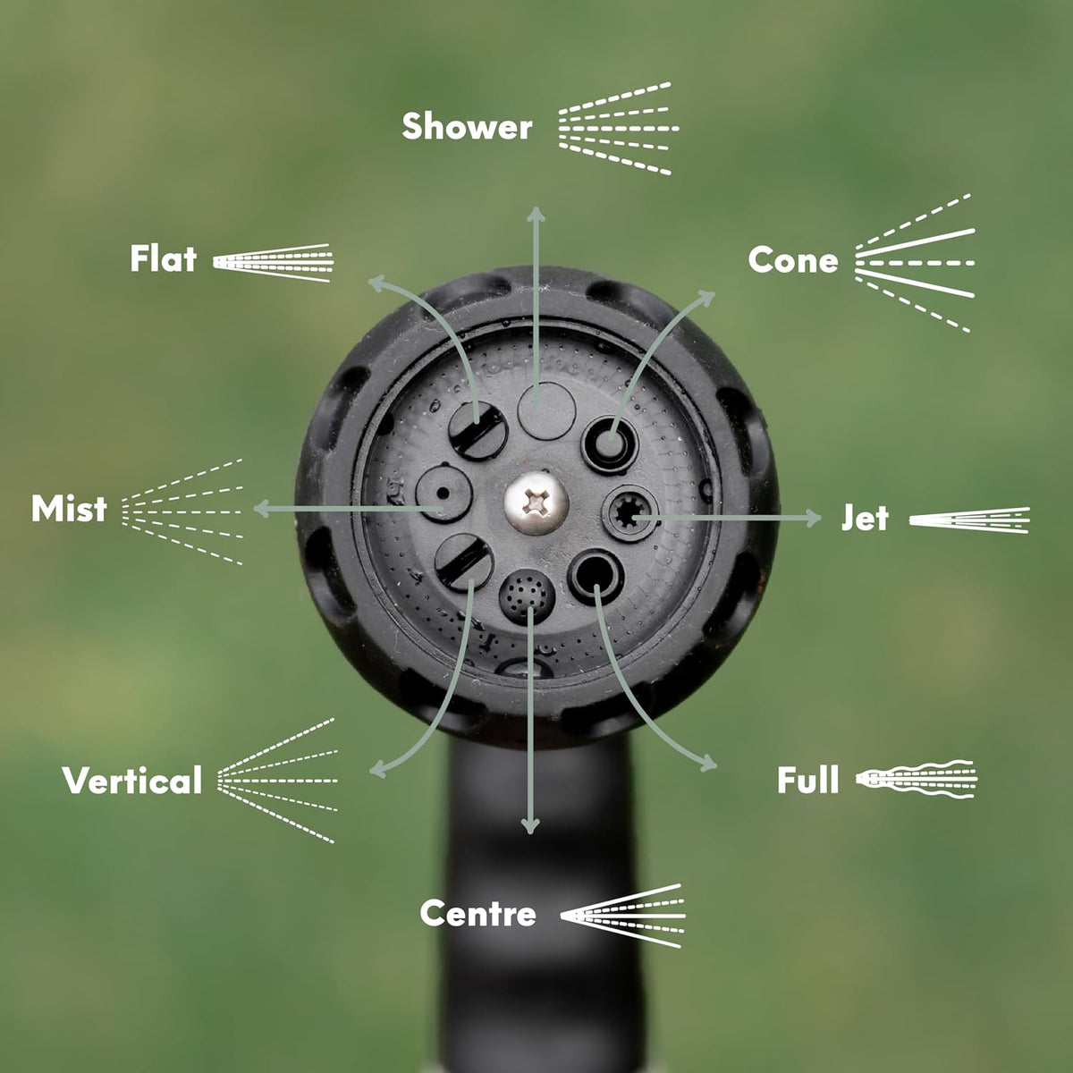 HOSELINK Retractable Garden Hose Reel, 30 m, Charcoal