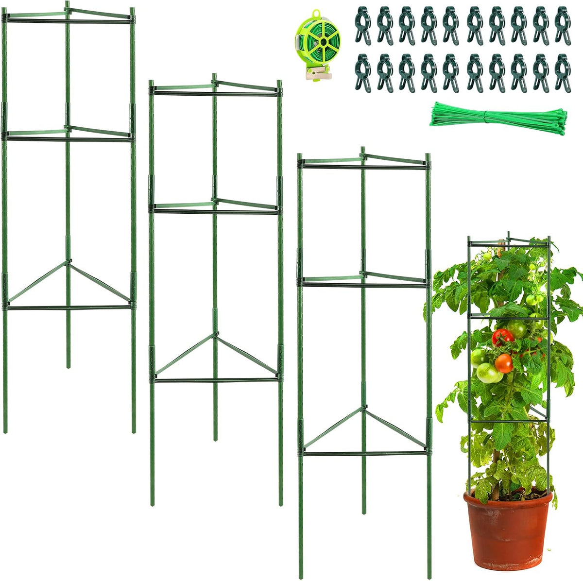 Garden Mesh Netting Kit with Hoops and Clips, 8 x 26 ft