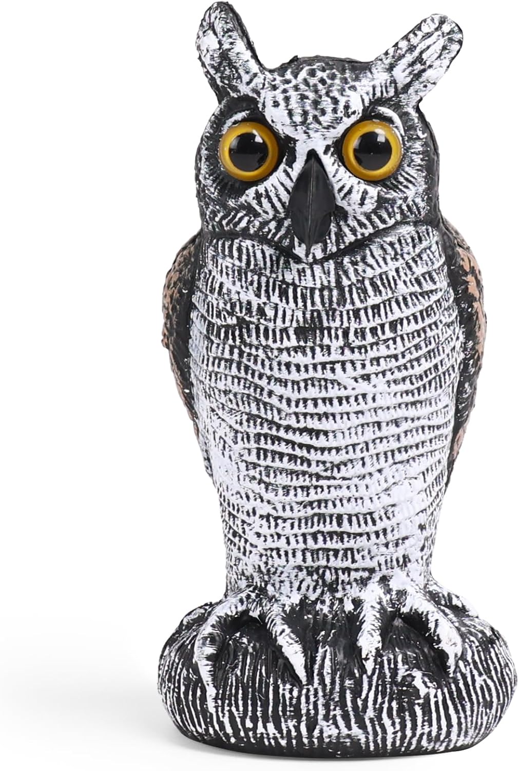 OFFO Fake Owl Bird Scarecrow, Brown & White, 21 cm