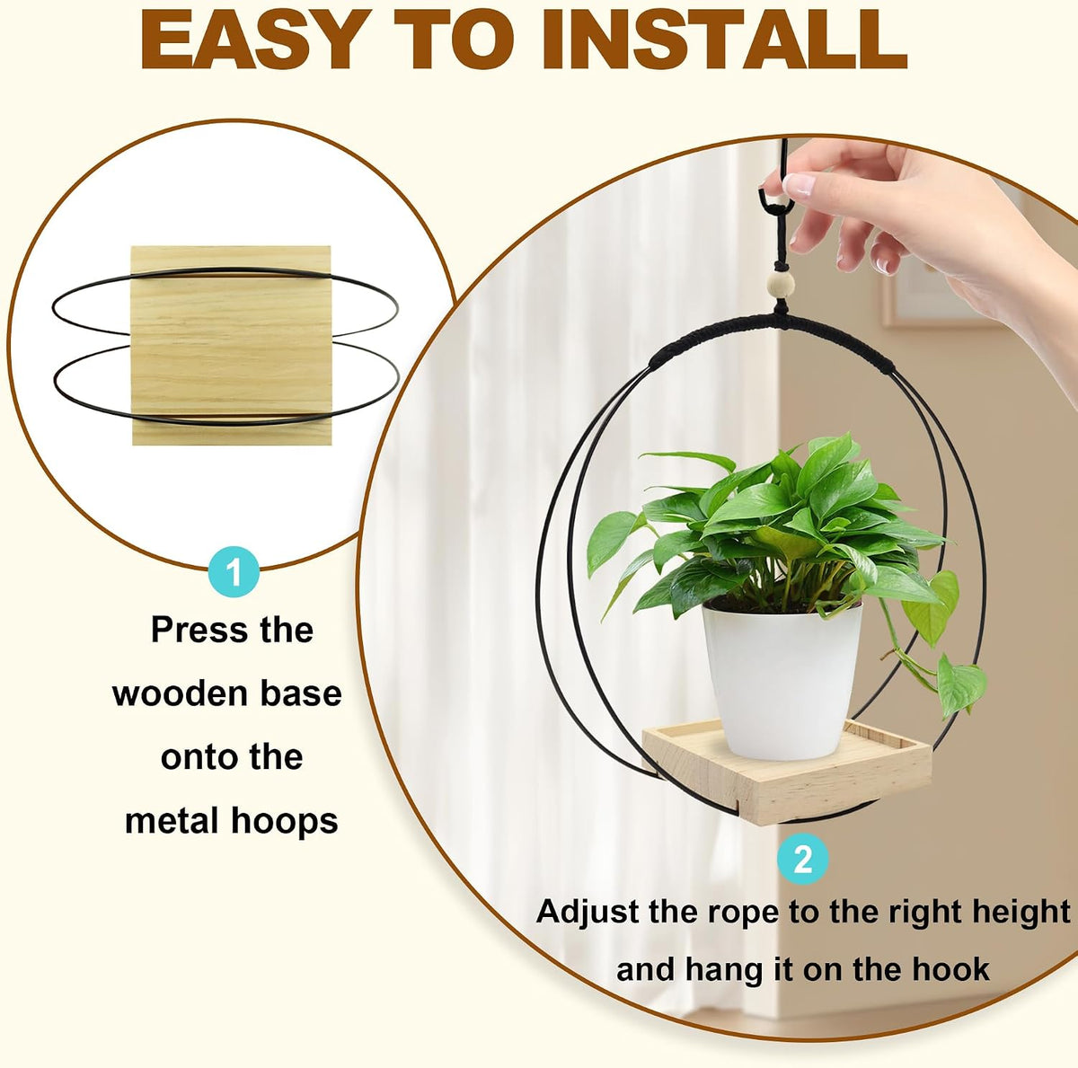 Hanging Plant Holders, 2 Pack