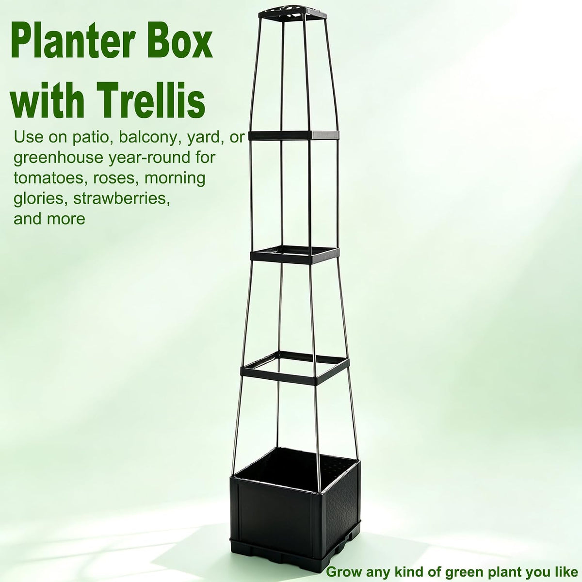 Raised Garden Bed Planter Box with Trellis