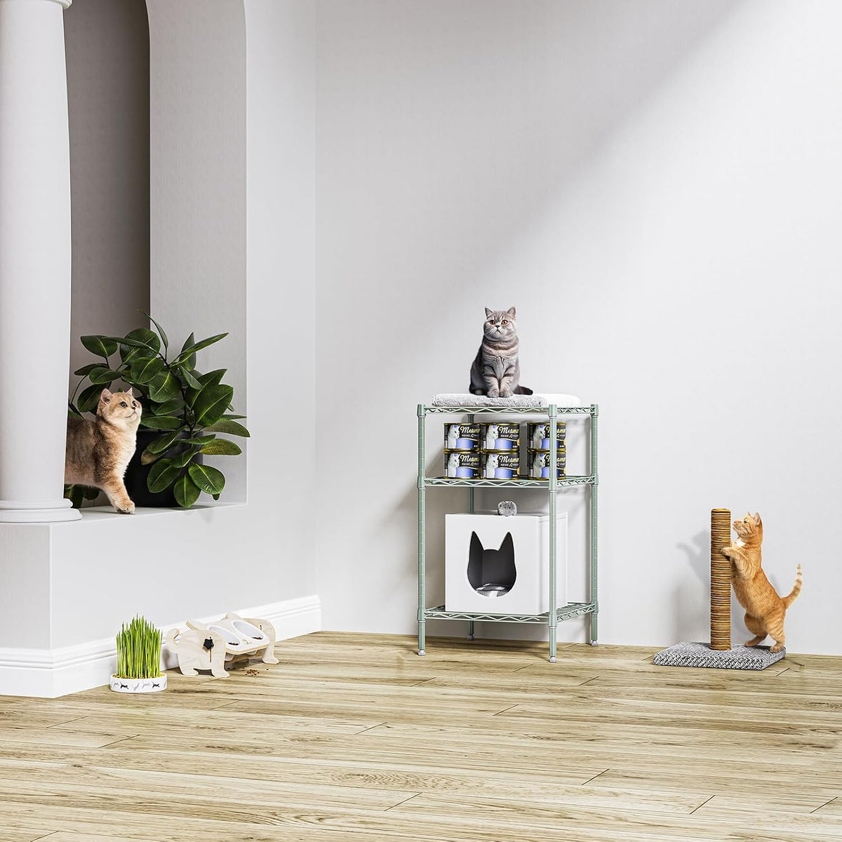 MZG Wire Storage Shelving Unit, 5 Tier