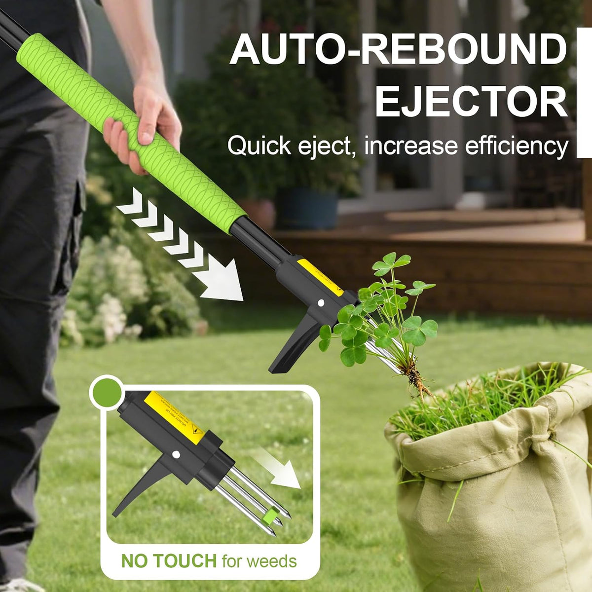 Stand-Up Weed Puller with Long Handle
