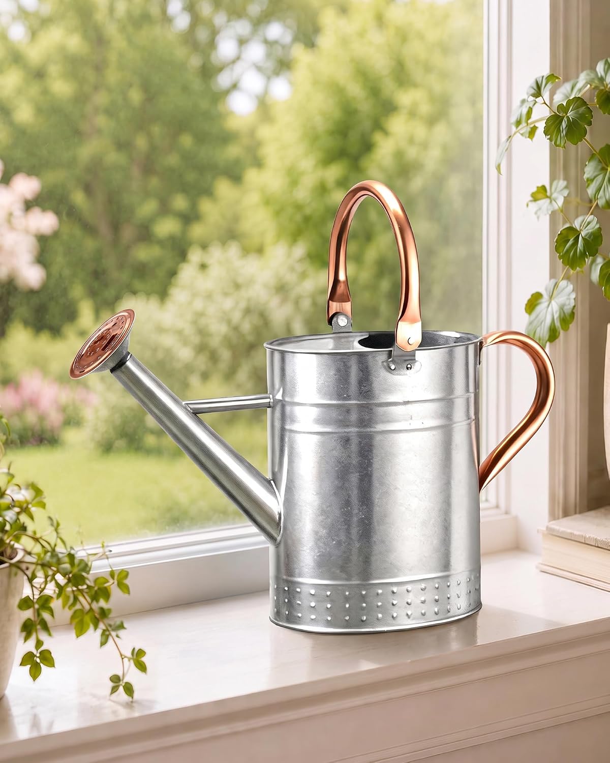Bamworld Iron Watering Can, 1 Gallon, Green