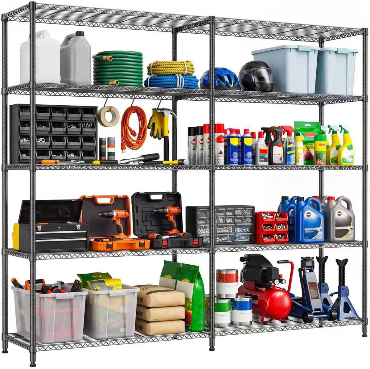 MZG Wire Storage Shelving Unit, 5 Tier