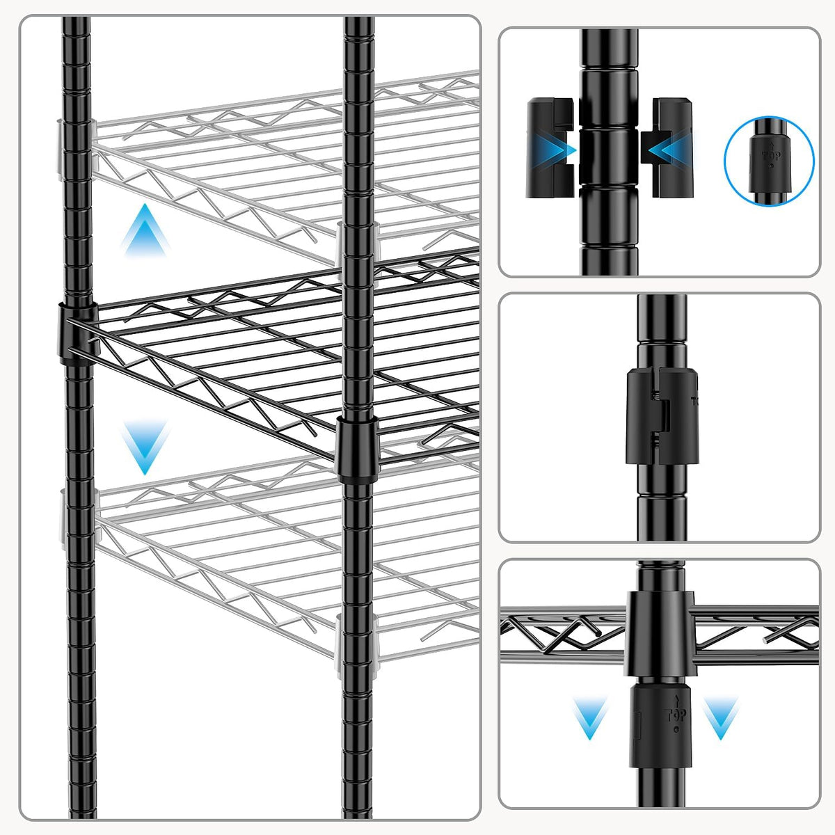 MZG Wire Storage Shelving Unit, 5 Tier