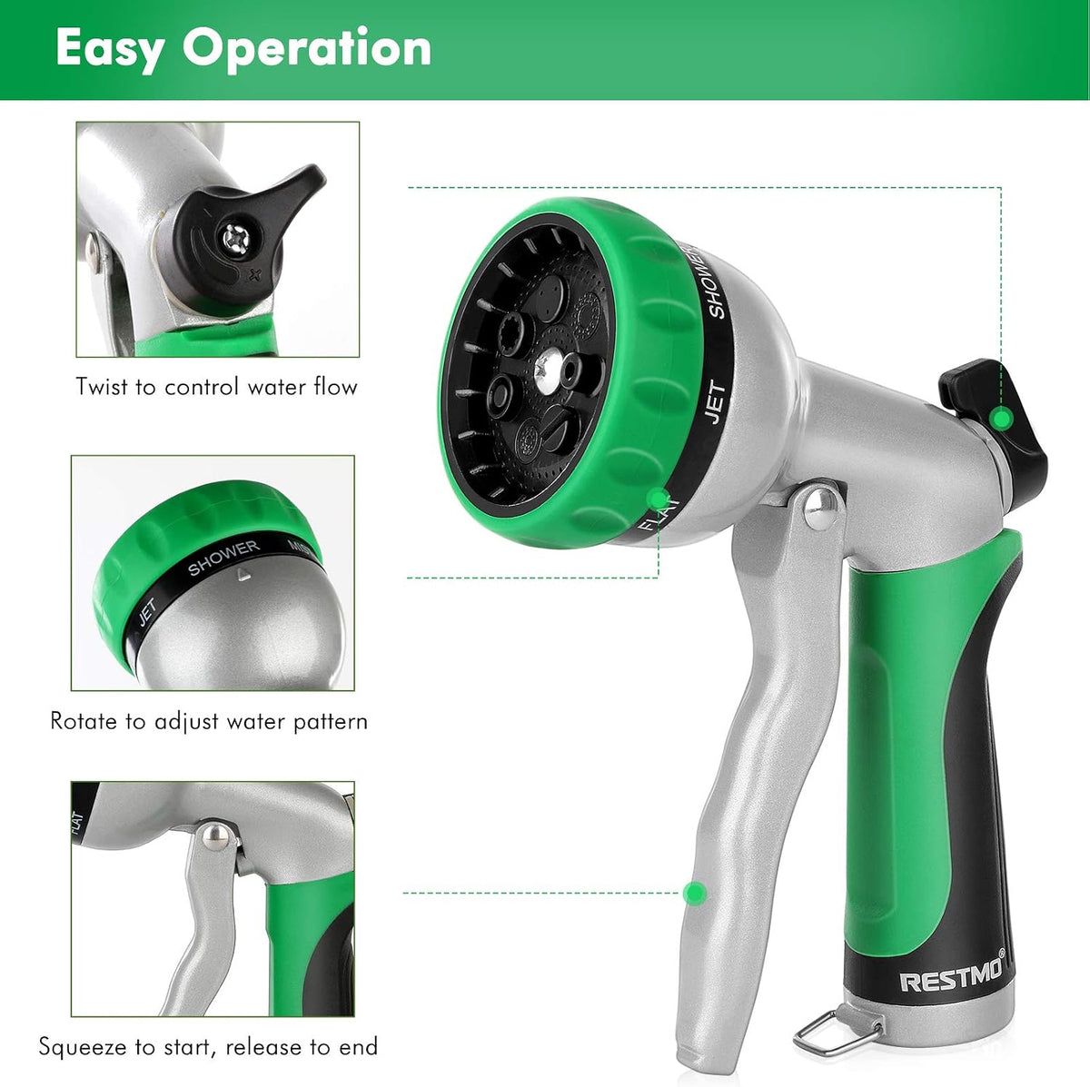 RESTMO Garden Hose Nozzle