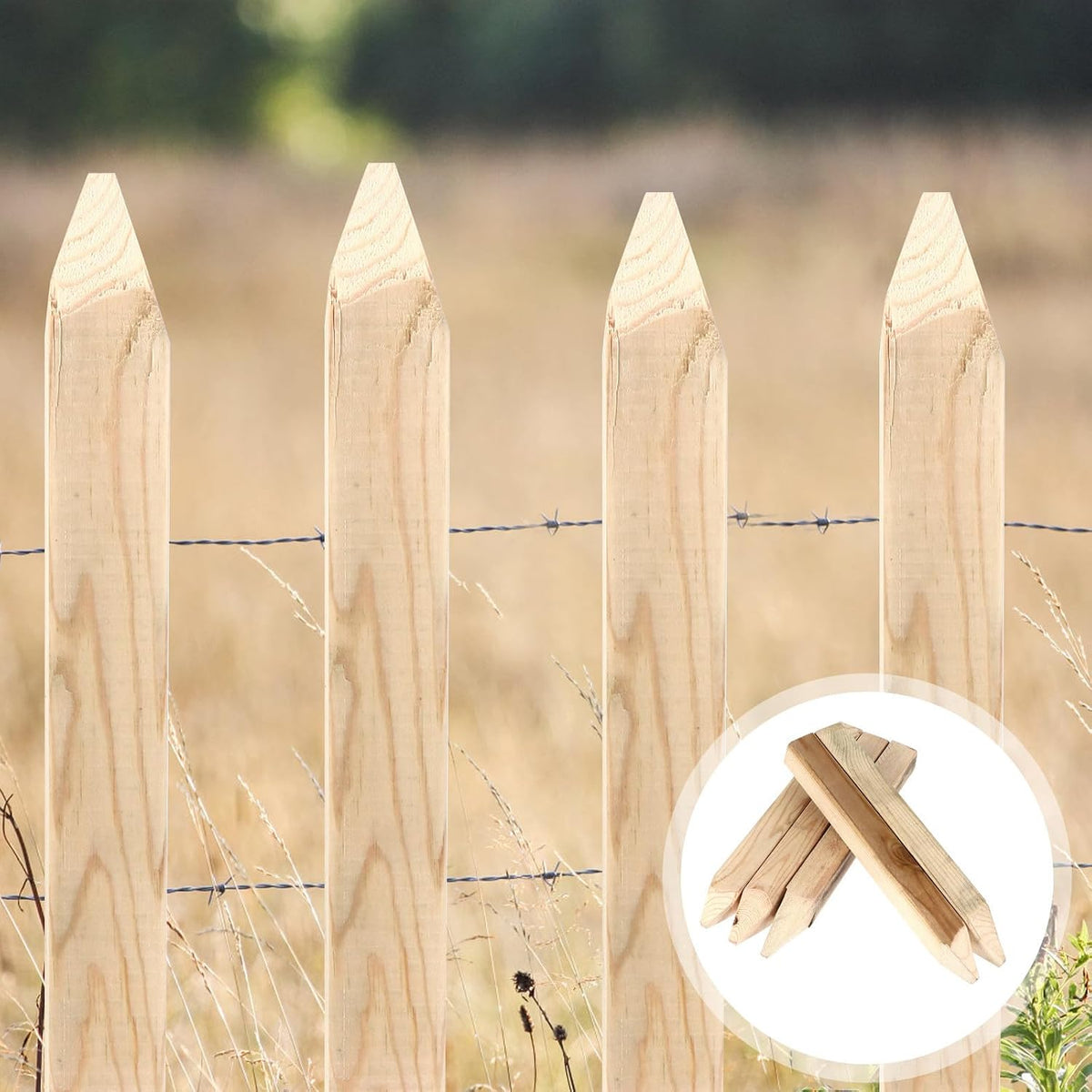 Ipetboom Wooden Garden Stakes, 5 Pack
