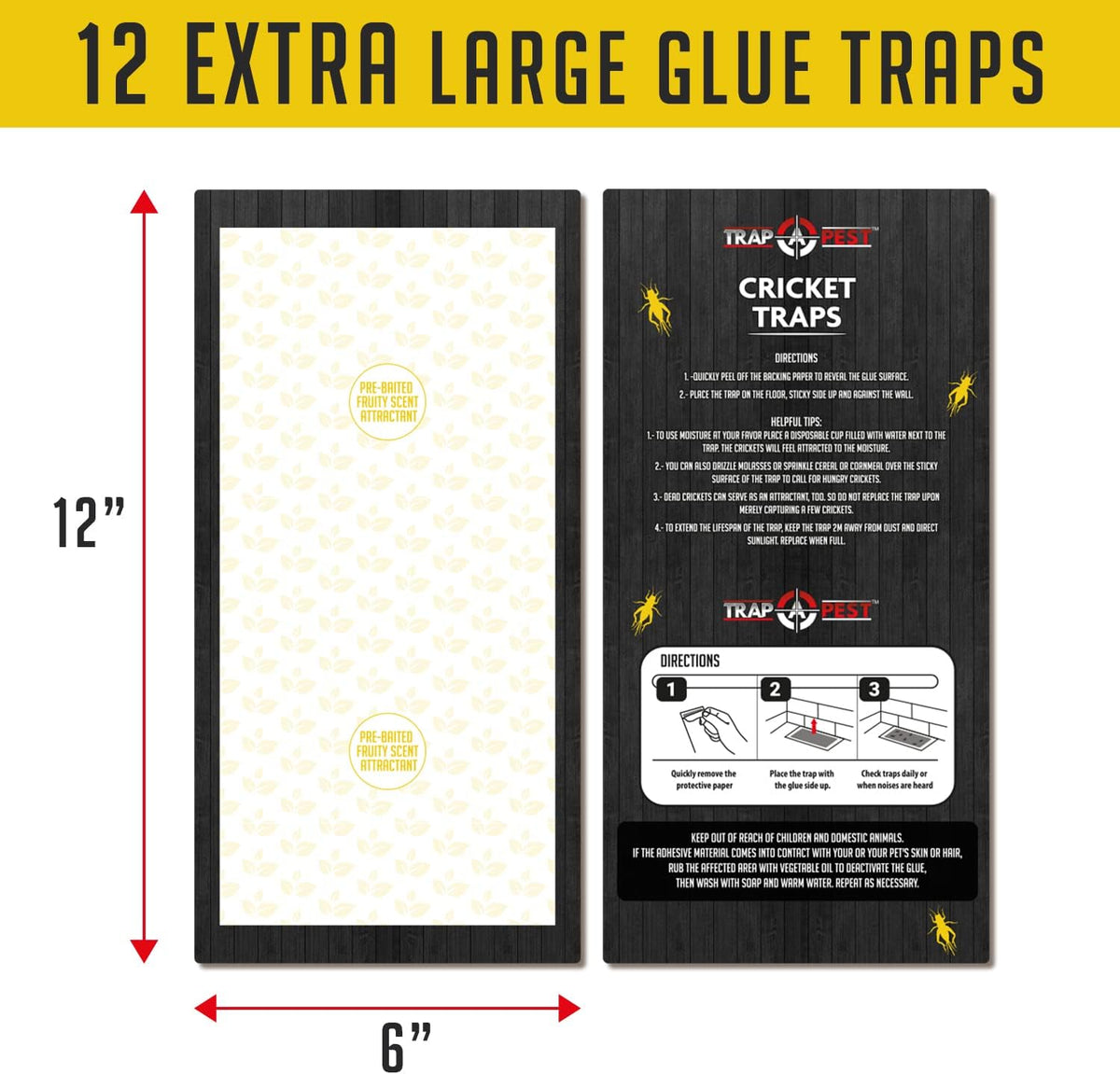 Trap a Pest Cricket Traps, 12 Pack
