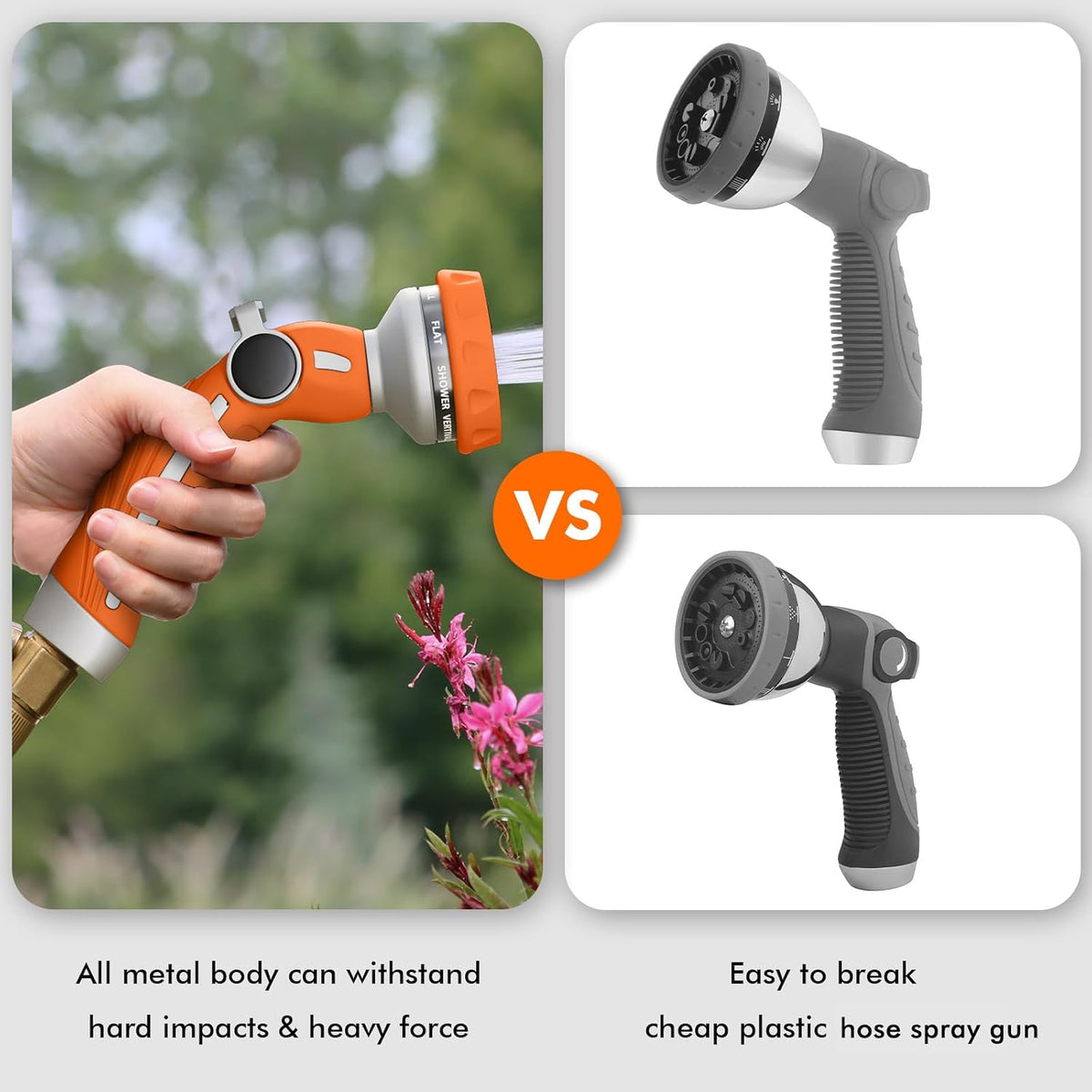 RESTMO Garden Hose Nozzle, 9 Patterns