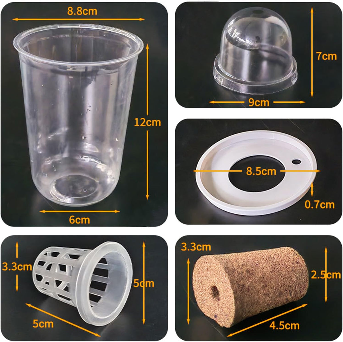 Hydroponic Seedling Pots, 20 Sets