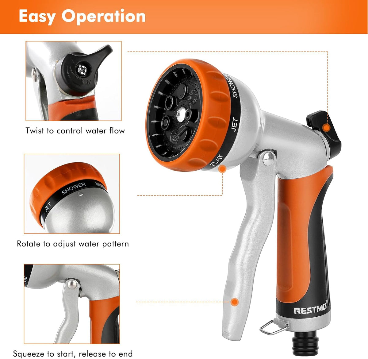 RESTMO Garden Hose Nozzle