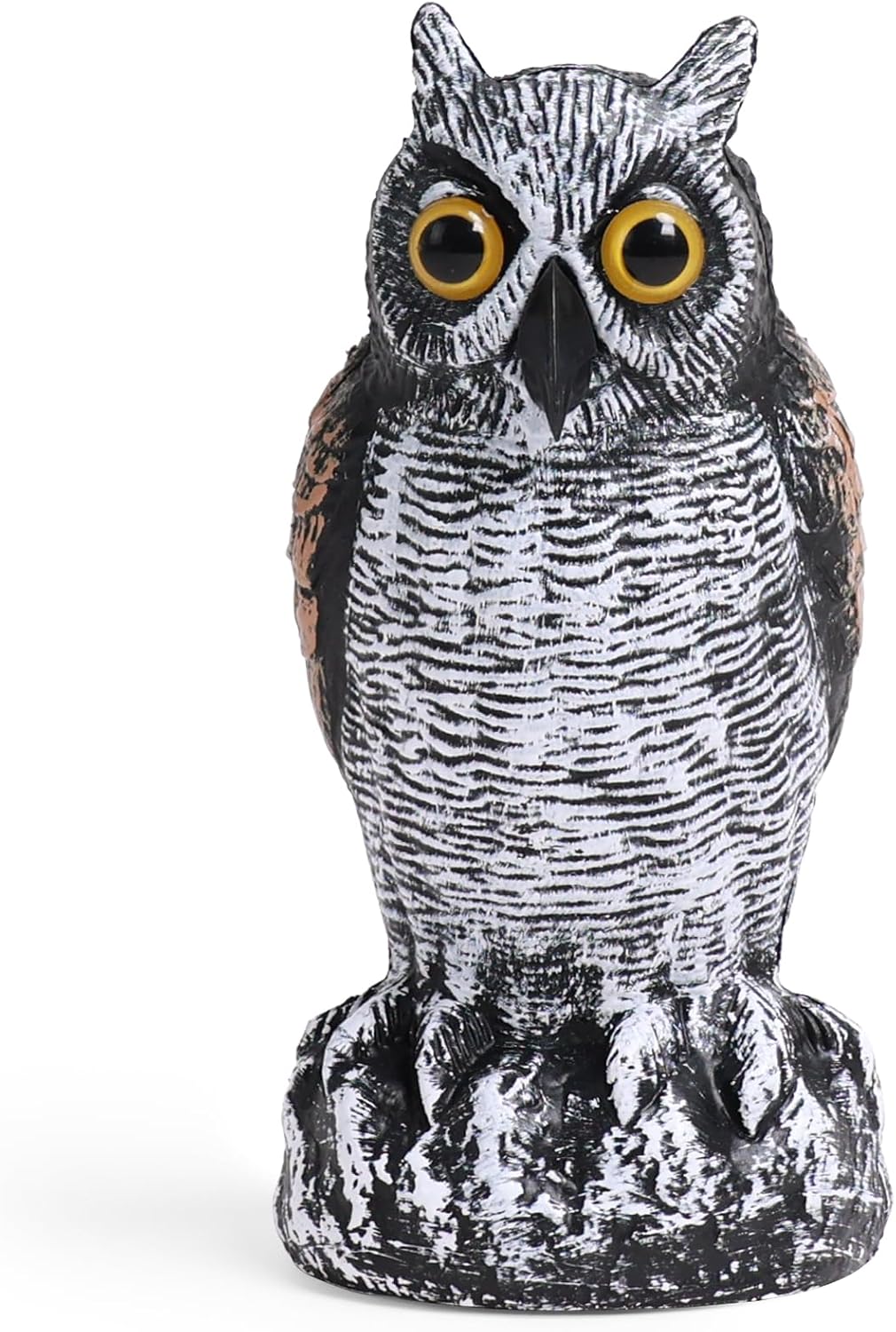 OFFO Fake Owl Bird Scarecrow, Brown & White, 21 cm