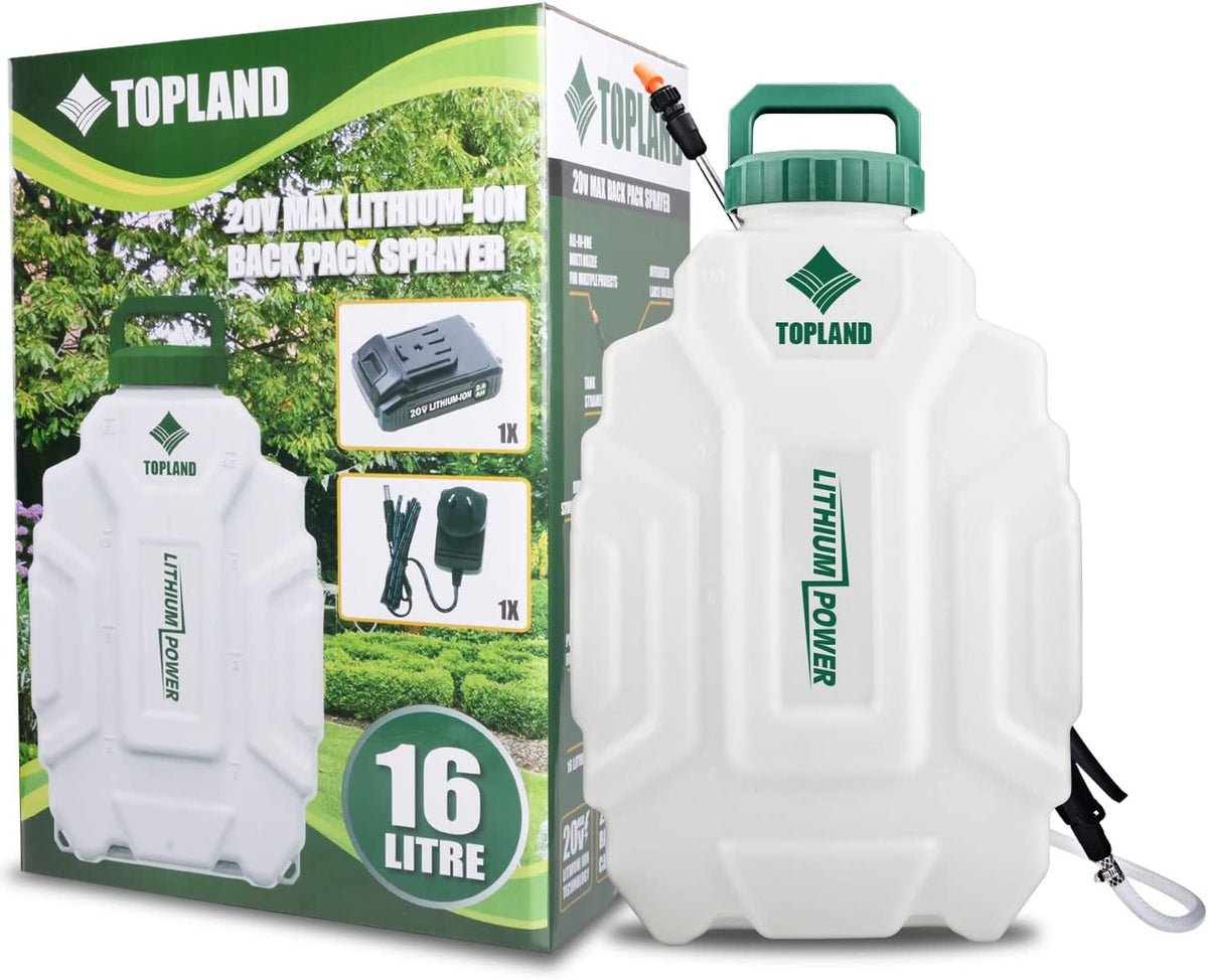 TOPLAND Backpack Weed Sprayer, 16 L