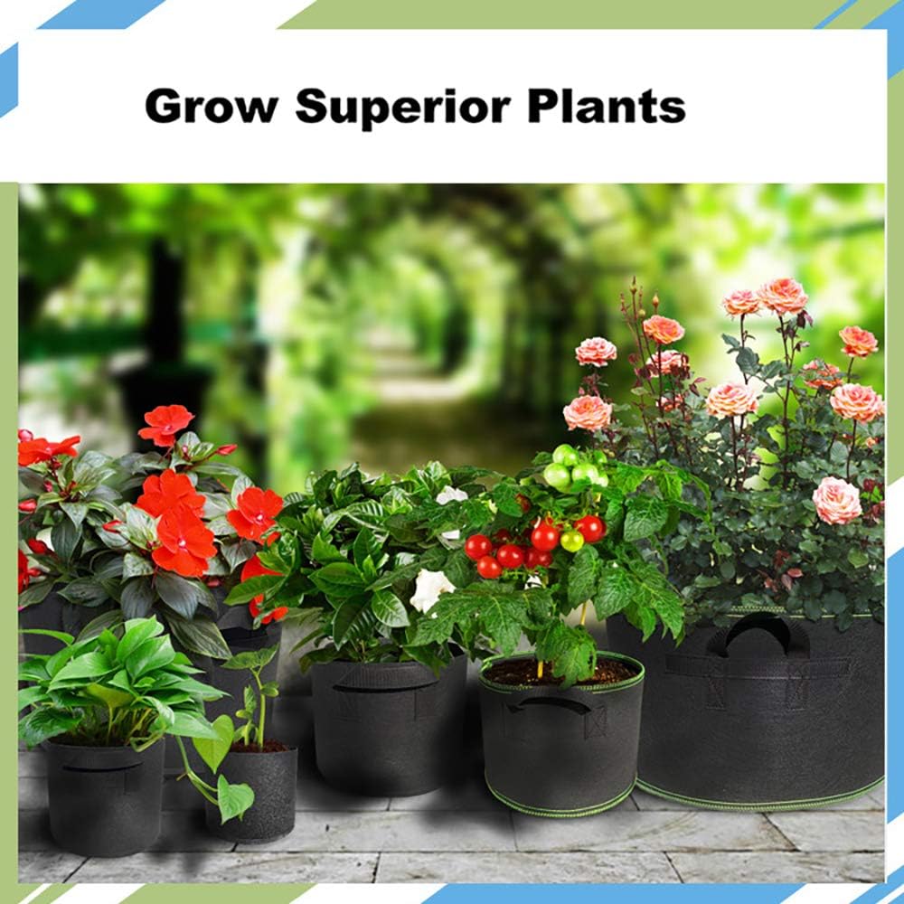 Grow Bags, 5 Pack, 10 gal