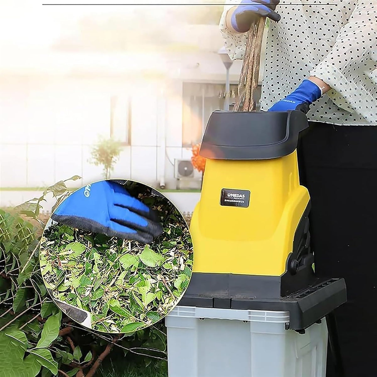 Electric Leaf Mulcher, 2500 W, 45 L Bin