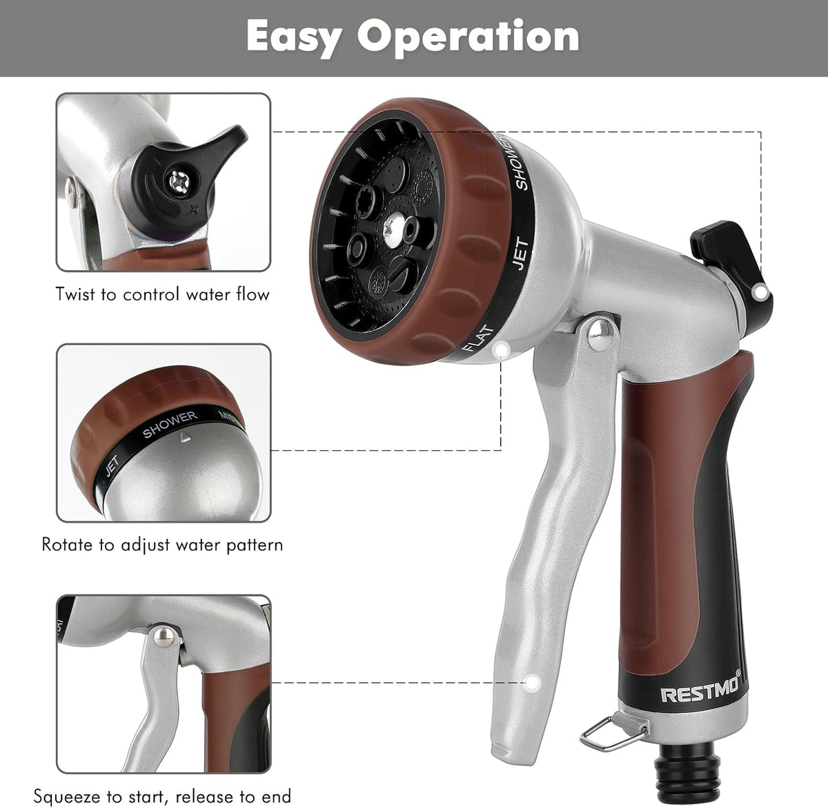 RESTMO Garden Hose Nozzle