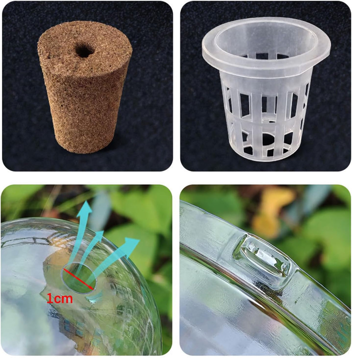 Hydroponic Seedling Pots, 20 Sets