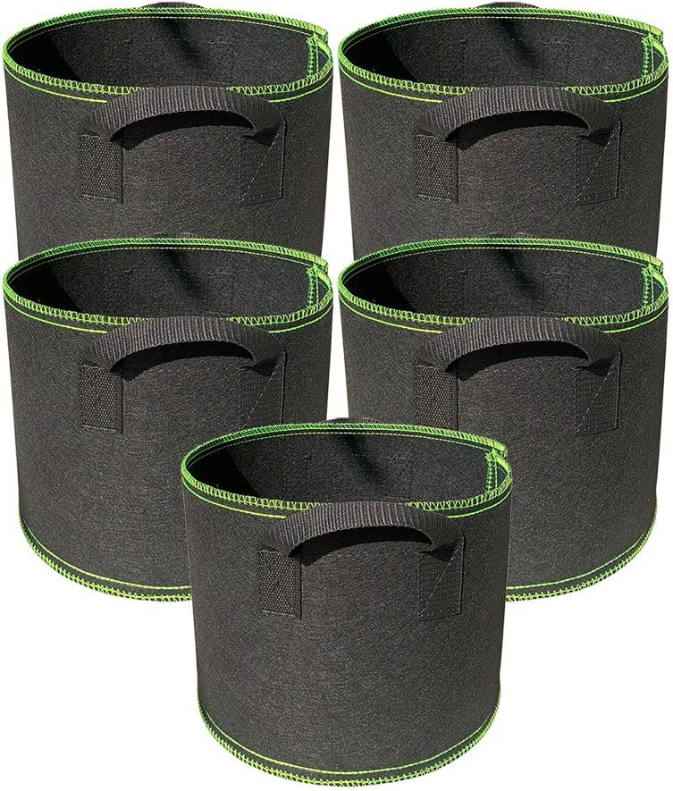 Grow Bags, 5 Pack, 10 gal