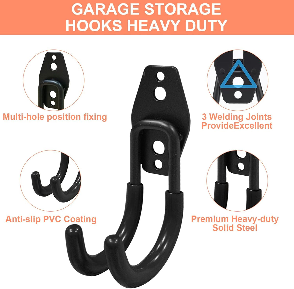 Garage Hooks, Heavy Duty, 16 Pack