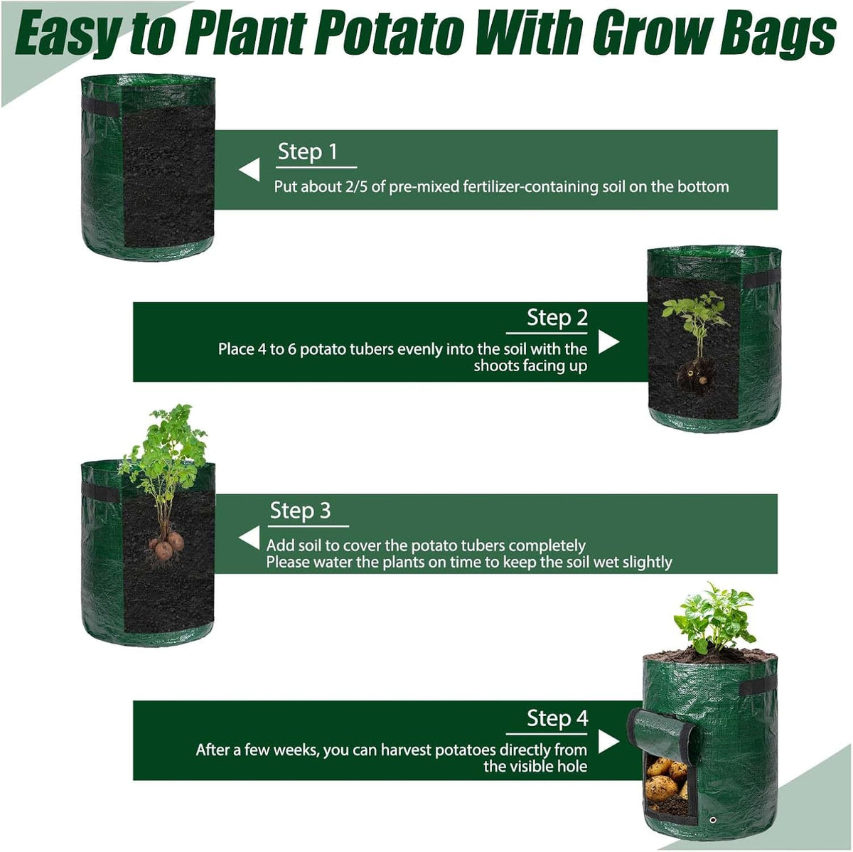 Potato Grow Bags, 2 Pack, 10 gal