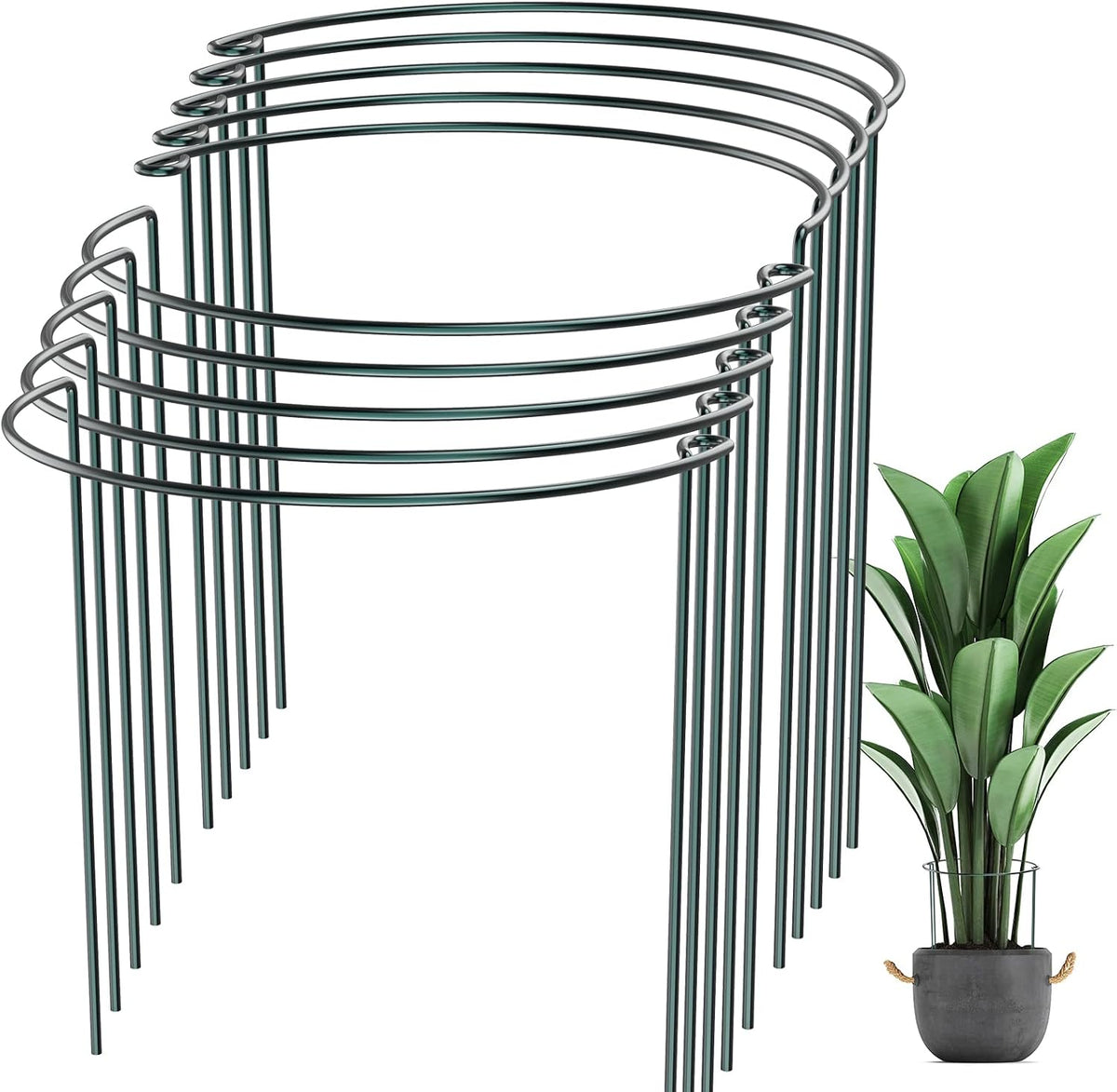 Garden Mesh Netting Kit with Hoops and Clips, 8 x 26 ft