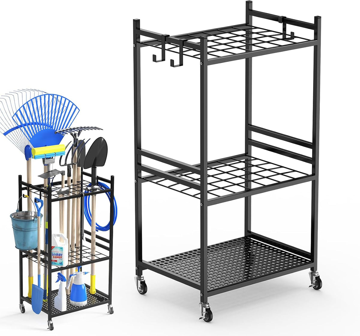 Garden Tool Organiser with Wheels