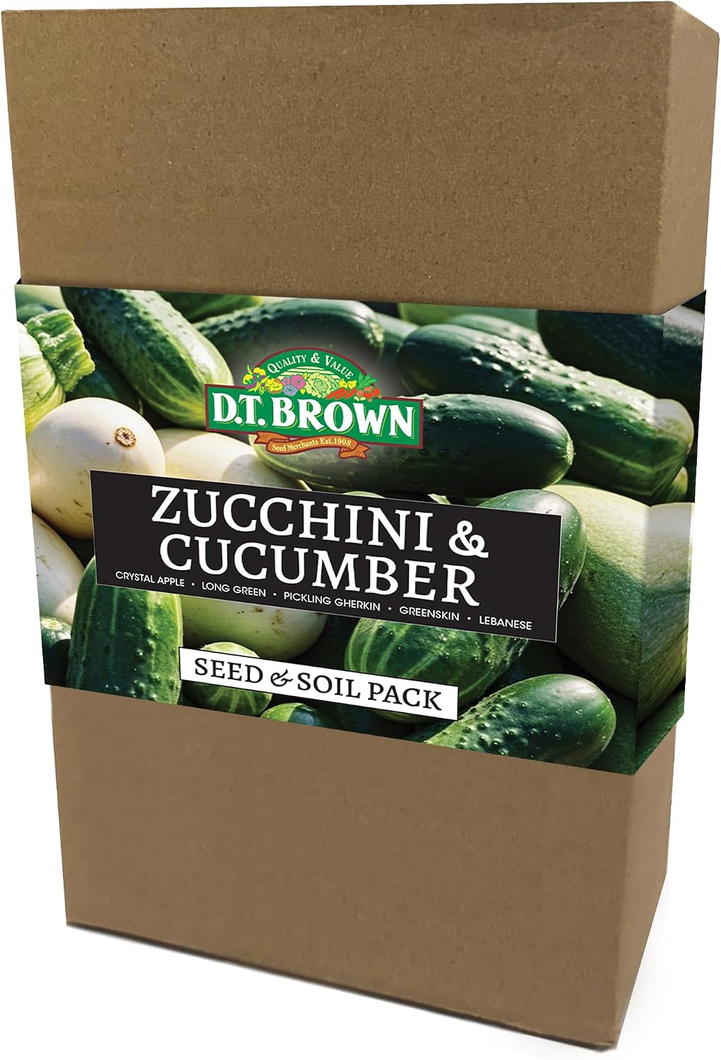 D.T. Brown Cucumber & Zucchini Seed Kit + Pellets